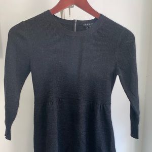 Theory Black Woolen Dress